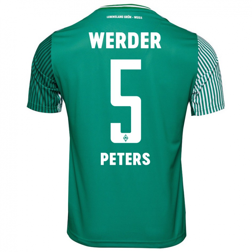 Hombre Camiseta Joshua Peters #5 Verde 1ª Equipación 2023/24 La Camisa México