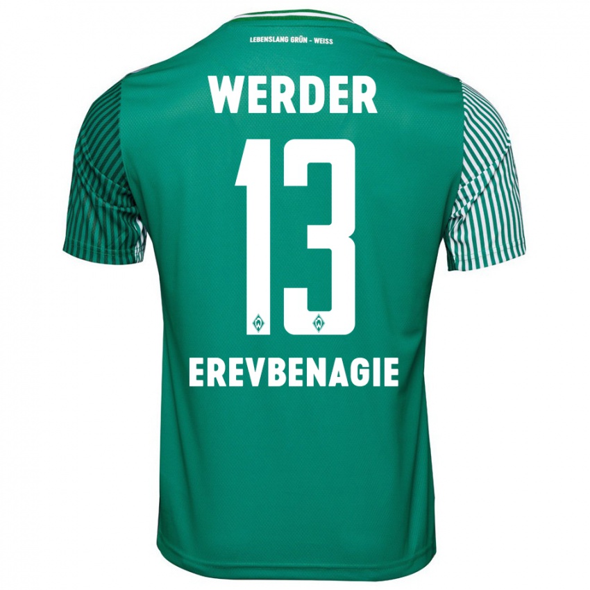 Hombre Camiseta Paul Erevbenagie #13 Verde 1ª Equipación 2023/24 La Camisa México