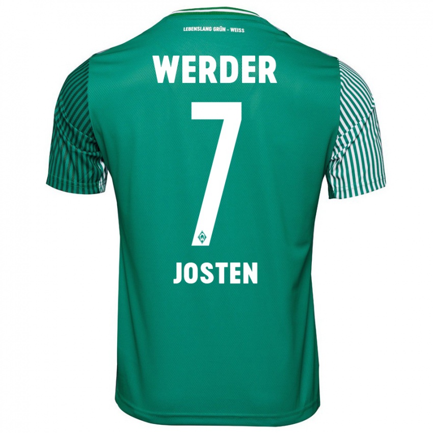 Hombre Camiseta Lisa Josten #7 Verde 1ª Equipación 2023/24 La Camisa México