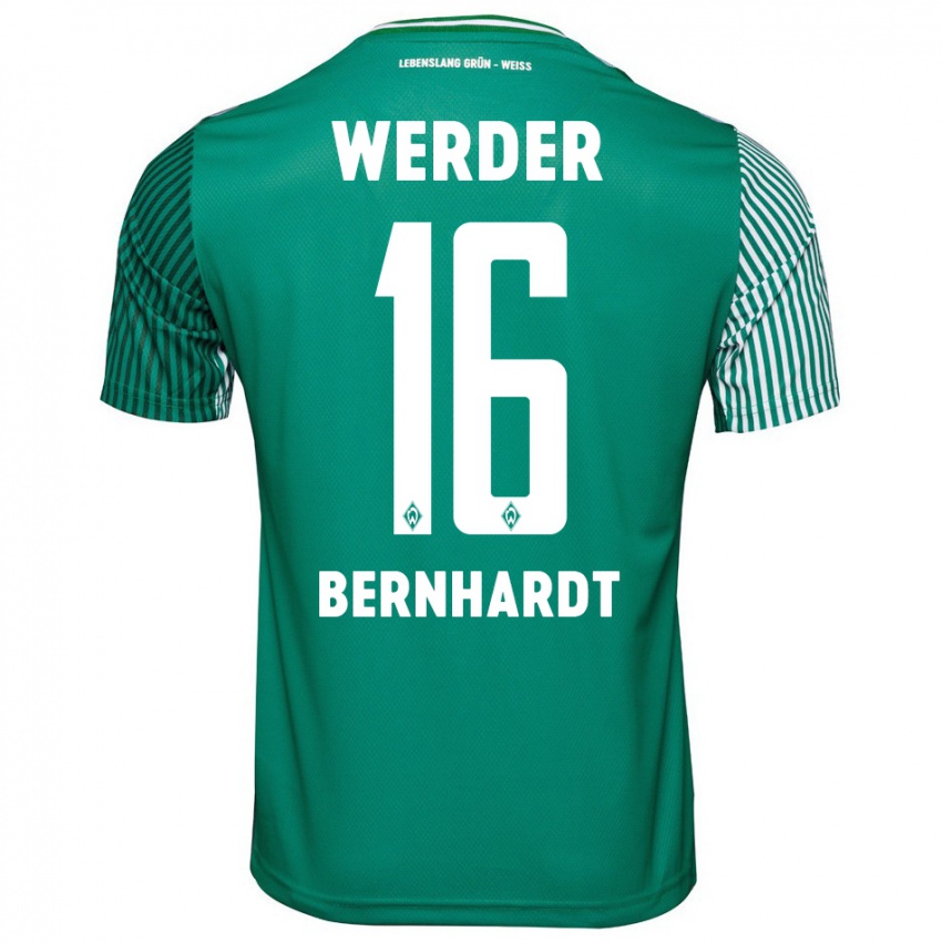 Hombre Camiseta Emilie Bernhardt #16 Verde 1ª Equipación 2023/24 La Camisa México