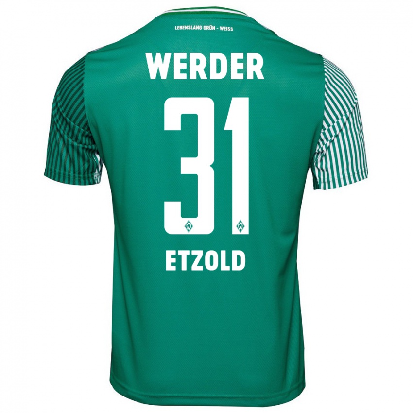 Hombre Camiseta Hannah Etzold #31 Verde 1ª Equipación 2023/24 La Camisa México