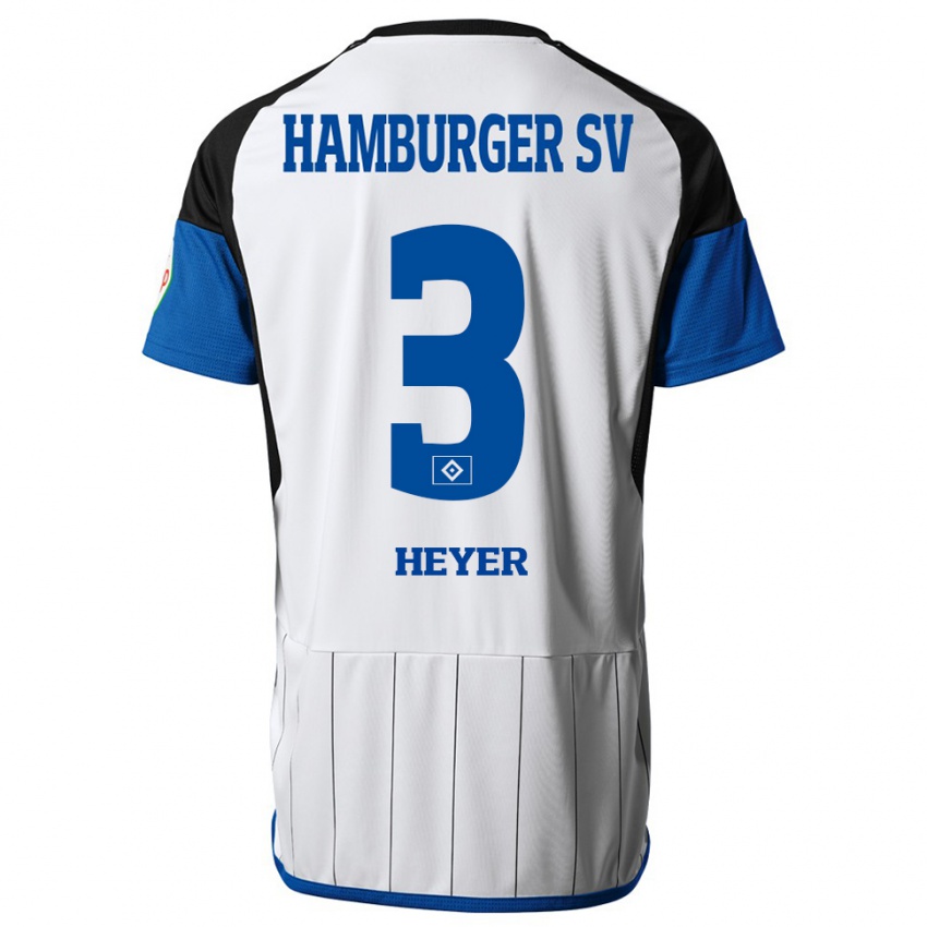 Hombre Camiseta Moritz Heyer #3 Blanco 1ª Equipación 2023/24 La Camisa México