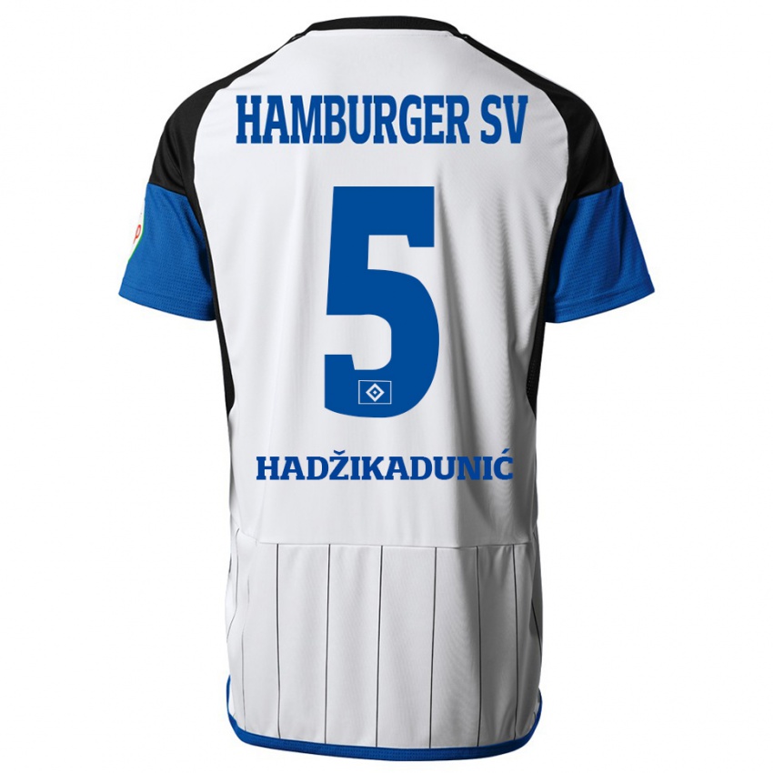 Hombre Camiseta Dennis Hadzikadunic #5 Blanco 1ª Equipación 2023/24 La Camisa México