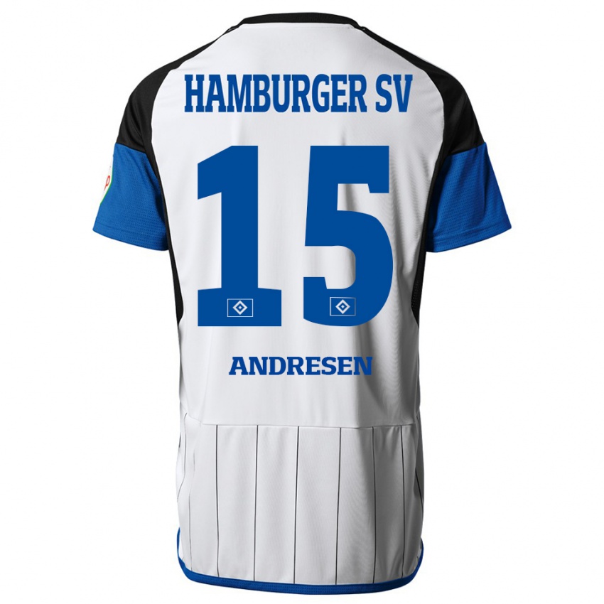 Hombre Camiseta Bent Andresen #15 Blanco 1ª Equipación 2023/24 La Camisa México