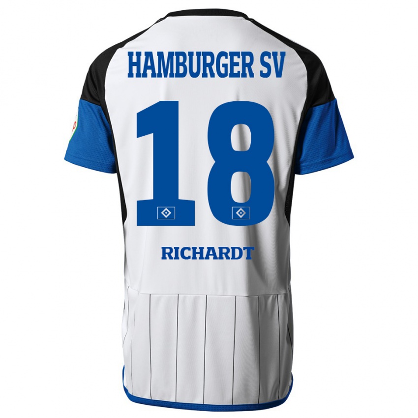 Hombre Camiseta Dayo Richardt #18 Blanco 1ª Equipación 2023/24 La Camisa México