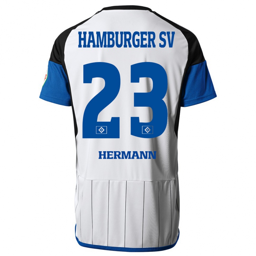 Hombre Camiseta Hannes Hermann #23 Blanco 1ª Equipación 2023/24 La Camisa México