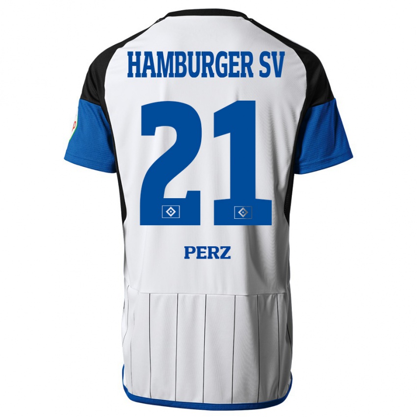 Hombre Camiseta Marcel Perz #21 Blanco 1ª Equipación 2023/24 La Camisa México