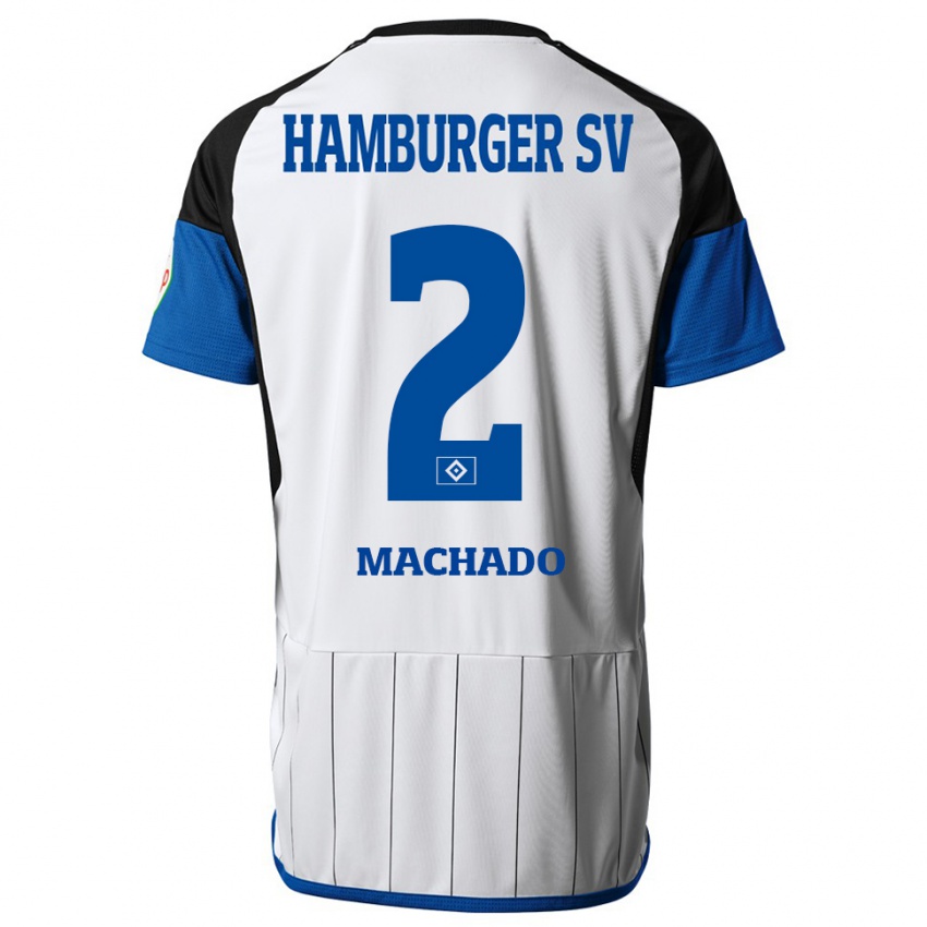 Hombre Camiseta Kilian Hölscher Machado #2 Blanco 1ª Equipación 2023/24 La Camisa México