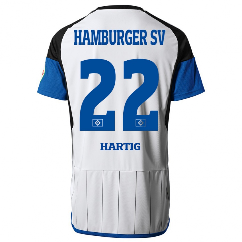 Hombre Camiseta Jonas-Finn Hartig #22 Blanco 1ª Equipación 2023/24 La Camisa México