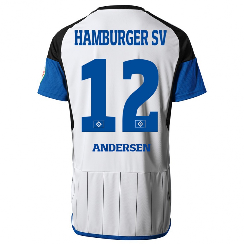 Hombre Camiseta Patrick Andersen #12 Blanco 1ª Equipación 2023/24 La Camisa México