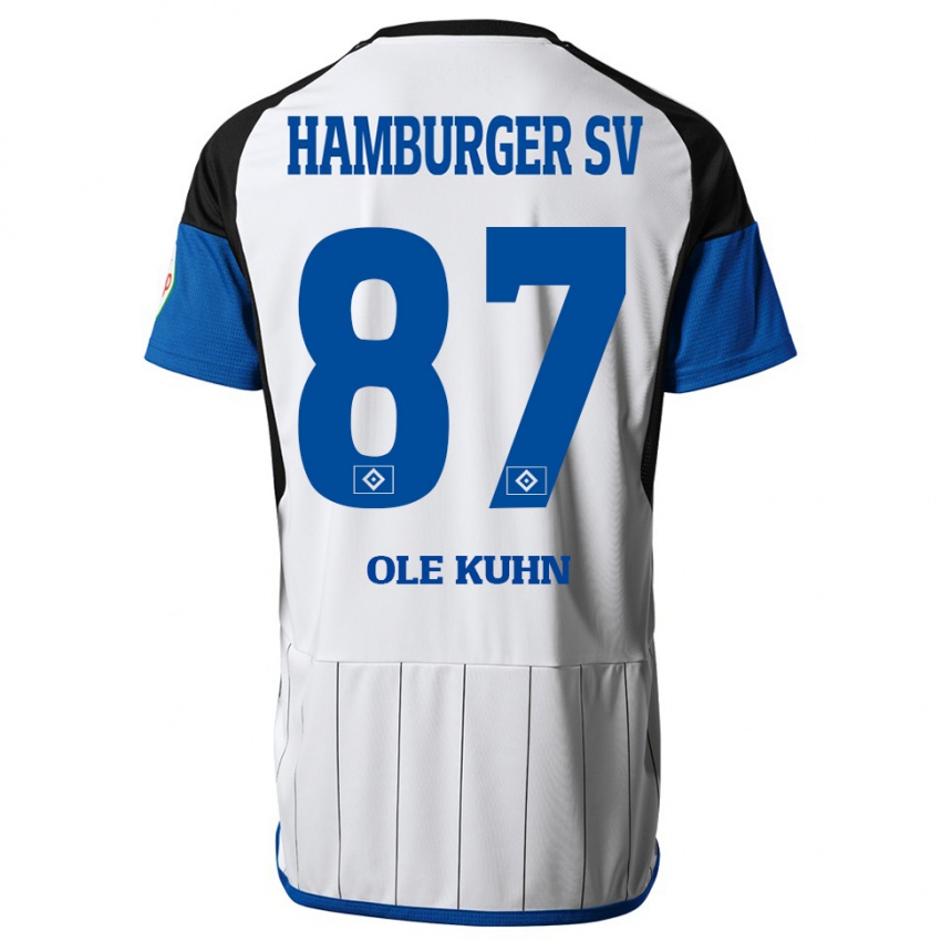 Hombre Camiseta Niklas Ole Kühn #87 Blanco 1ª Equipación 2023/24 La Camisa México