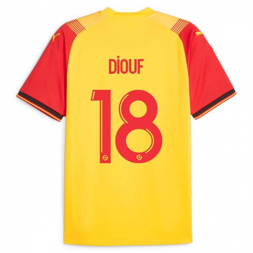 Hombre Camiseta Andy Diouf #18 Amarillo 1ª Equipación 2023/24 La Camisa México
