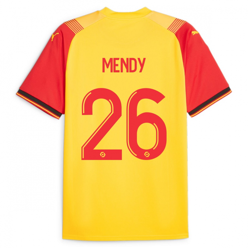 Hombre Camiseta Nampalys Mendy #26 Amarillo 1ª Equipación 2023/24 La Camisa México