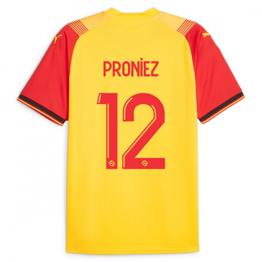 Hombre Camiseta Fany Proniez #12 Amarillo 1ª Equipación 2023/24 La Camisa México