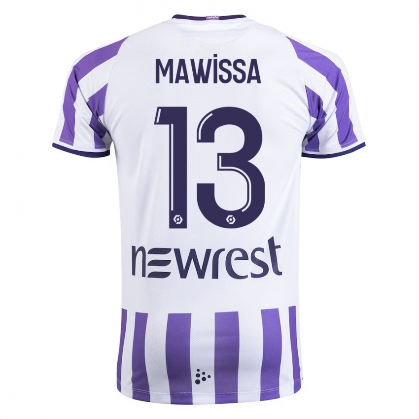 Hombre Camiseta Christian Mawissa Elebi #13 Blanco 1ª Equipación 2023/24 La Camisa México