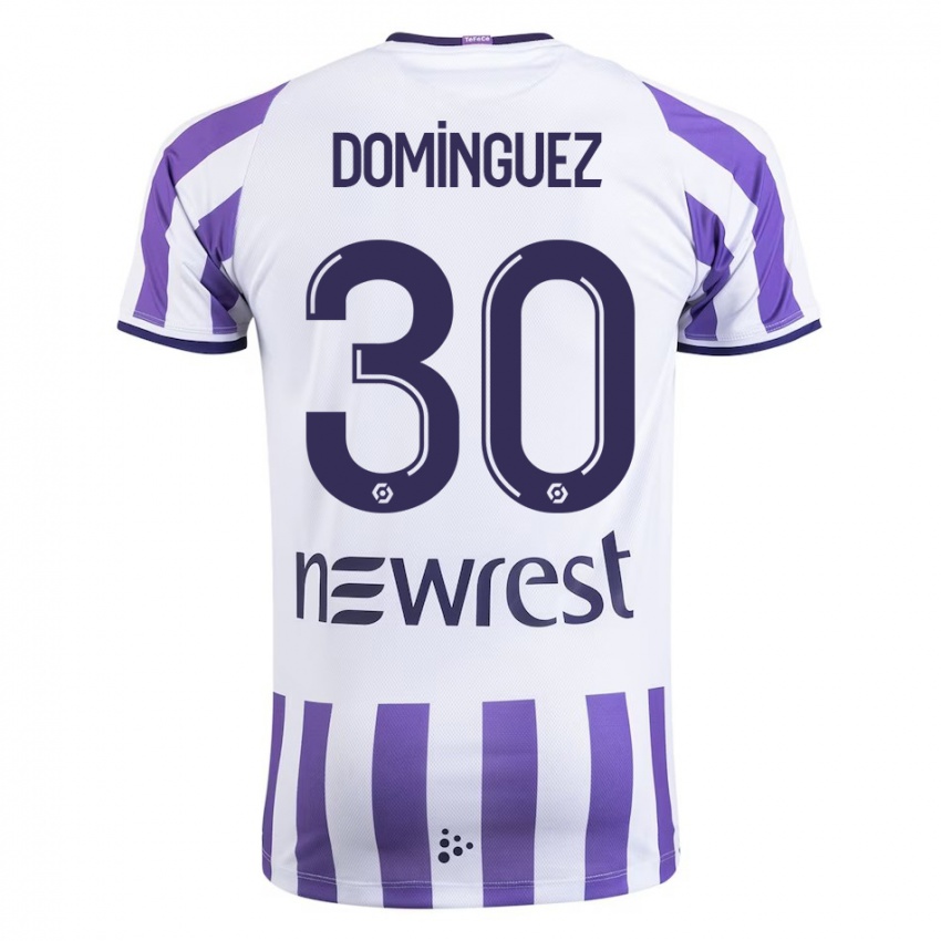 Hombre Camiseta Álex Domínguez #30 Blanco 1ª Equipación 2023/24 La Camisa México