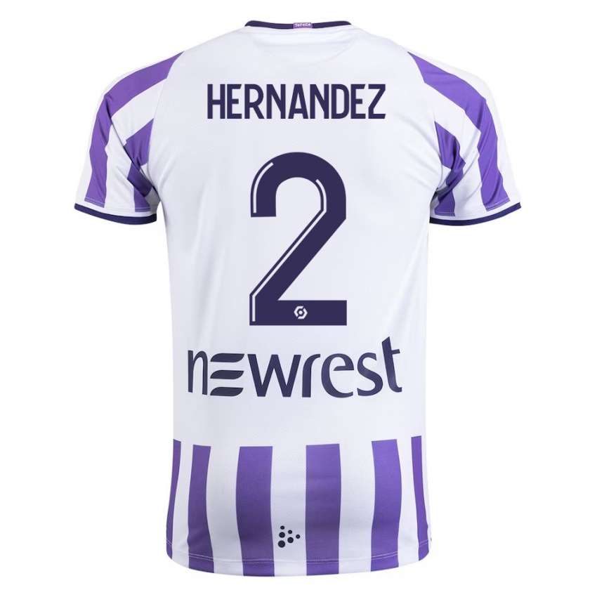 Hombre Camiseta Lucie Hernandez #2 Blanco 1ª Equipación 2023/24 La Camisa México