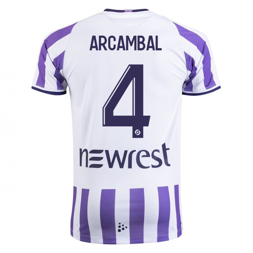 Hombre Camiseta Anais Arcambal #4 Blanco 1ª Equipación 2023/24 La Camisa México