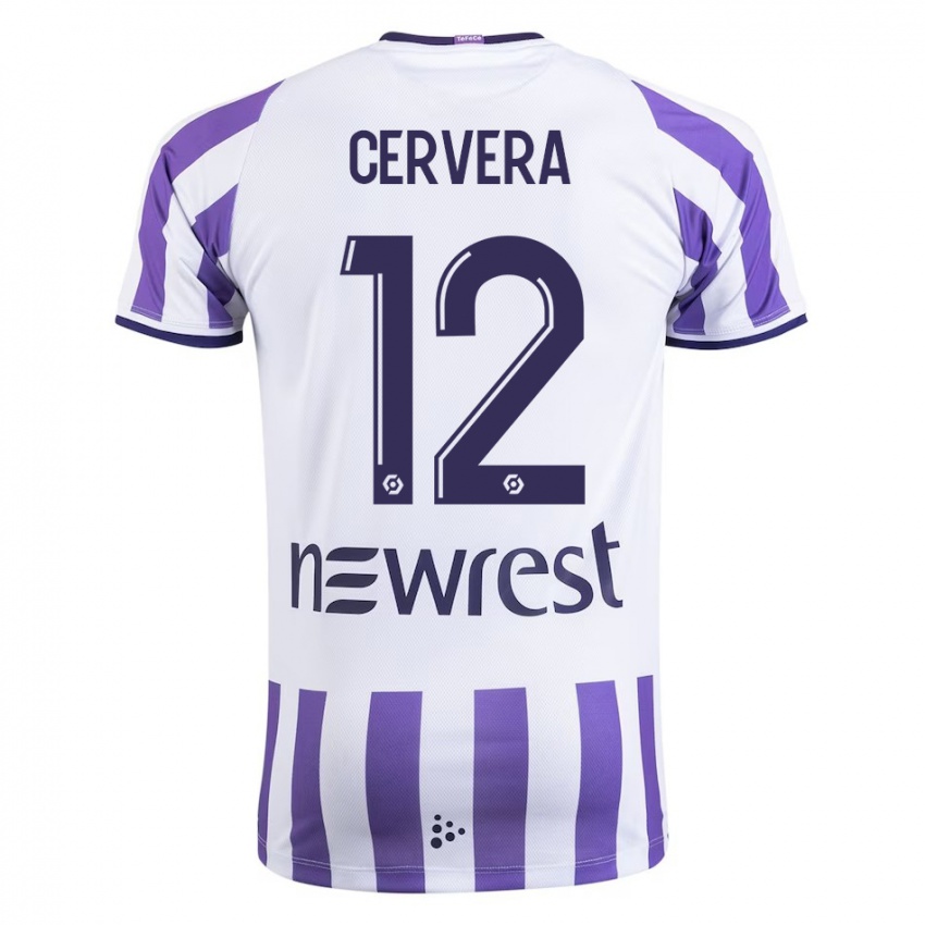 Hombre Camiseta Laurianne Cervera #12 Blanco 1ª Equipación 2023/24 La Camisa México