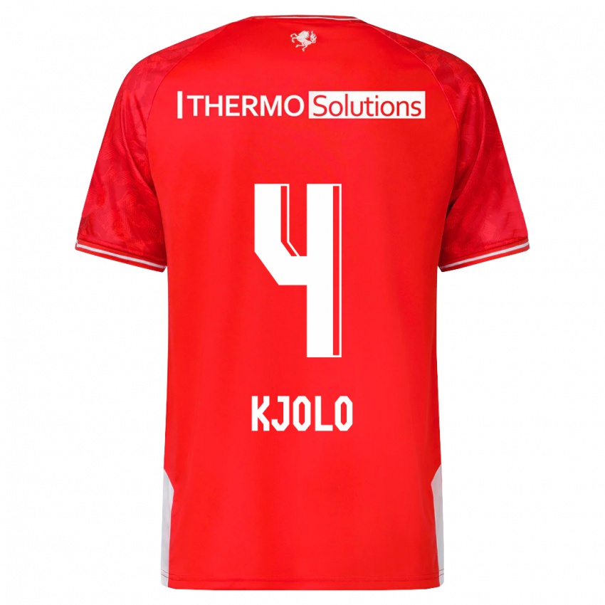 Hombre Camiseta Mathias Kjølø #4 Rojo 1ª Equipación 2023/24 La Camisa México