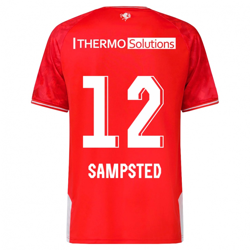 Hombre Camiseta Alfons Sampsted #12 Rojo 1ª Equipación 2023/24 La Camisa México