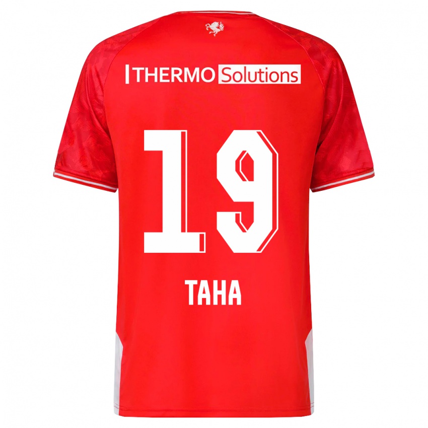 Hombre Camiseta Younes Taha #19 Rojo 1ª Equipación 2023/24 La Camisa México