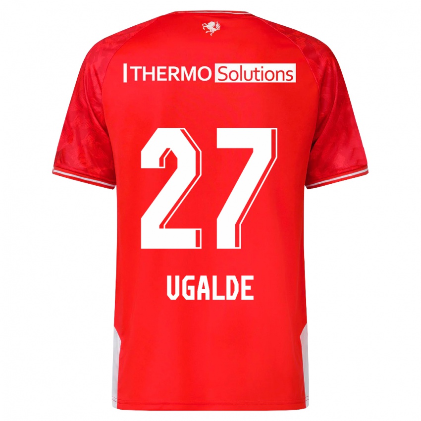 Hombre Camiseta Manfred Ugalde #27 Rojo 1ª Equipación 2023/24 La Camisa México