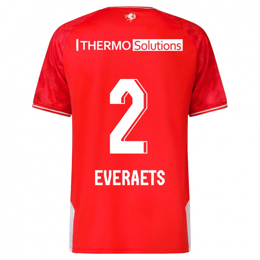 Hombre Camiseta Kim Everaets #2 Rojo 1ª Equipación 2023/24 La Camisa México