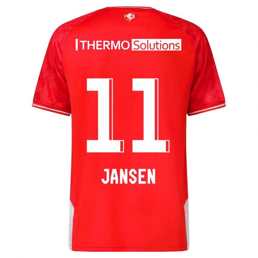 Hombre Camiseta Renate Jansen #11 Rojo 1ª Equipación 2023/24 La Camisa México