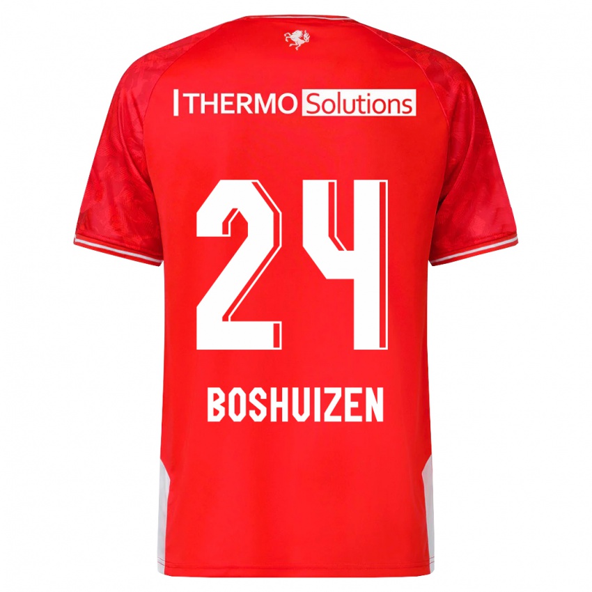 Hombre Camiseta Annouk Boshuizen #24 Rojo 1ª Equipación 2023/24 La Camisa México