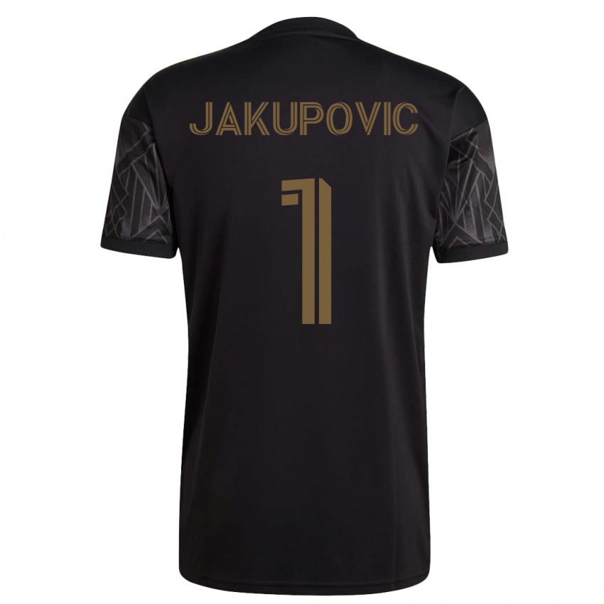 Hombre Camiseta Eldin Jakupovic #1 Negro 1ª Equipación 2023/24 La Camisa México