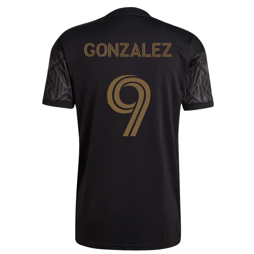 Hombre Camiseta Mario Gonzalez #9 Negro 1ª Equipación 2023/24 La Camisa México