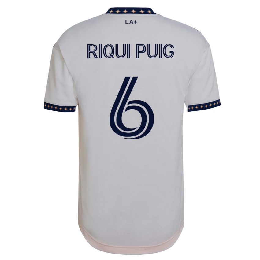 Hombre Camiseta Riqui Puig #6 Blanco 1ª Equipación 2023/24 La Camisa México