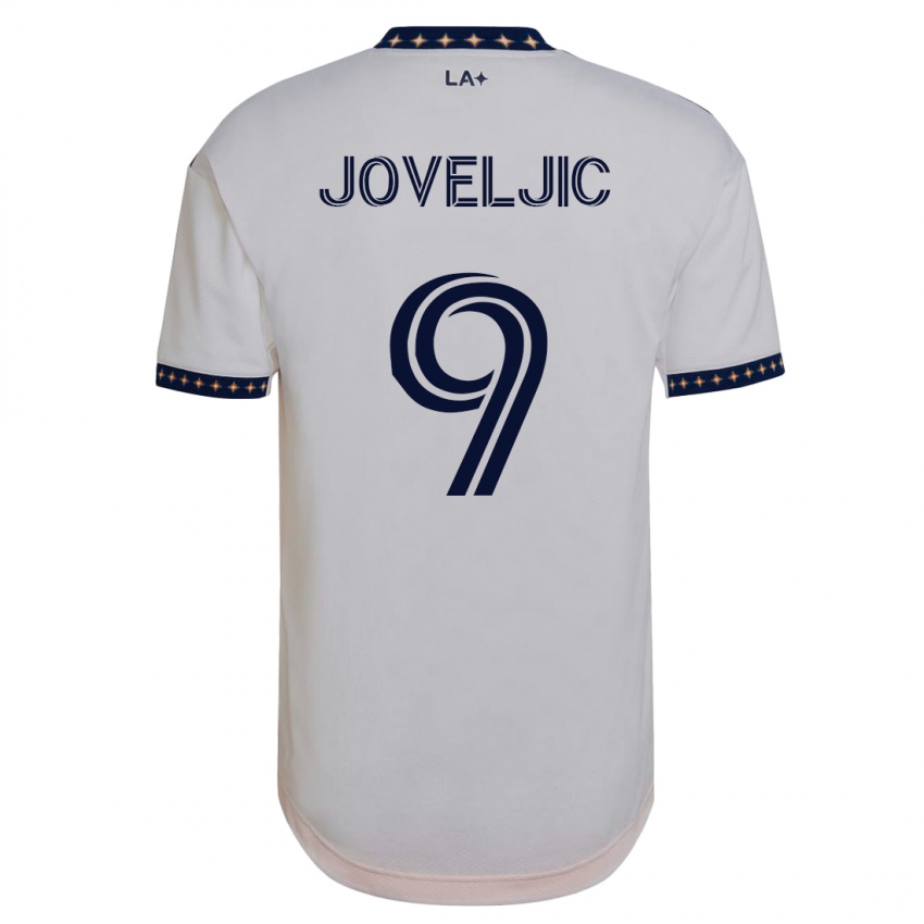Hombre Camiseta Dejan Joveljic #9 Blanco 1ª Equipación 2023/24 La Camisa México