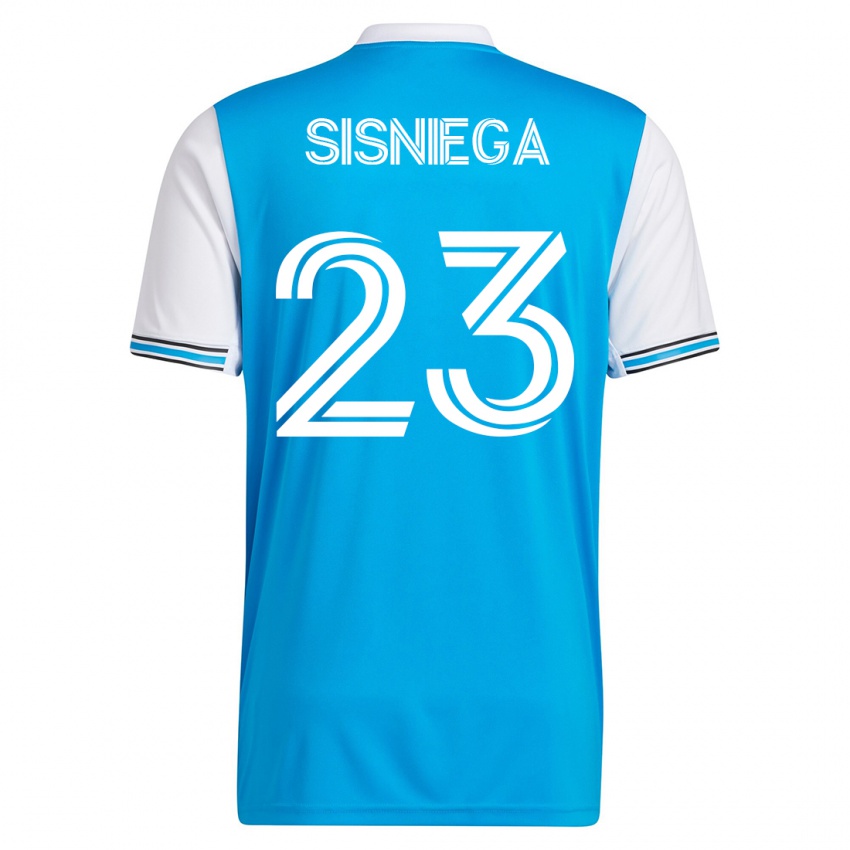 Hombre Camiseta Pablo Sisniega #23 Azul 1ª Equipación 2023/24 La Camisa México