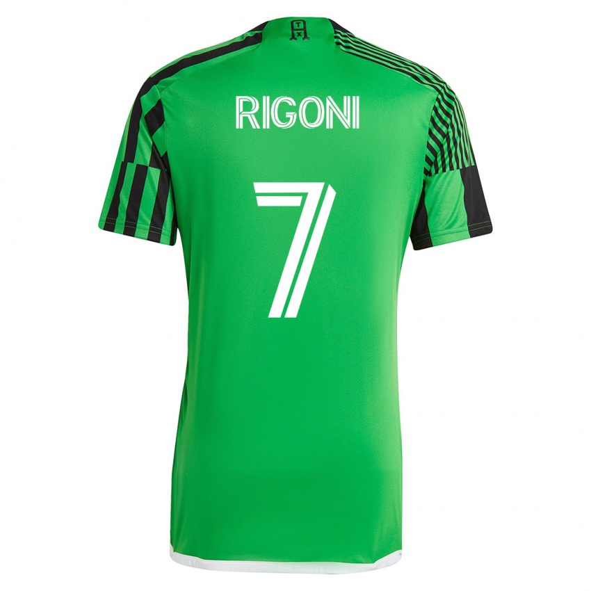 Hombre Camiseta Emiliano Rigoni #7 Verde Negro 1ª Equipación 2023/24 La Camisa México