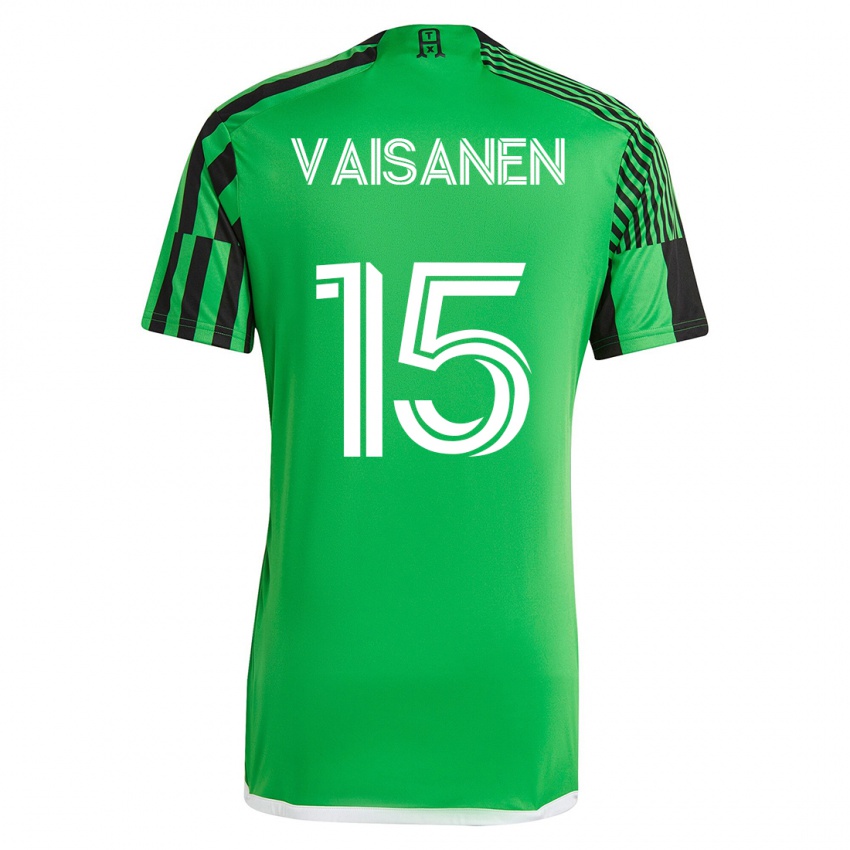 Hombre Camiseta Leo Väisänen #15 Verde Negro 1ª Equipación 2023/24 La Camisa México