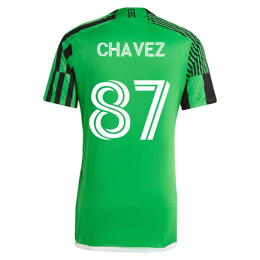 Hombre Camiseta Alfonso Ocampo-Chávez #87 Verde Negro 1ª Equipación 2023/24 La Camisa México