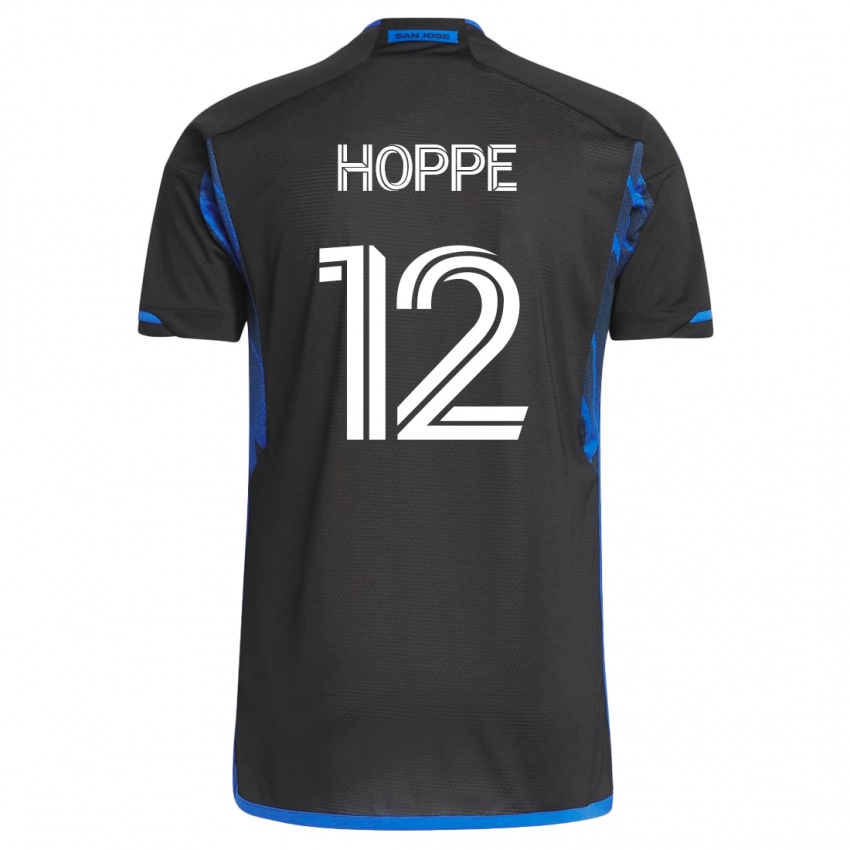 Hombre Camiseta Matthew Hoppe #12 Azul Negro 1ª Equipación 2023/24 La Camisa México