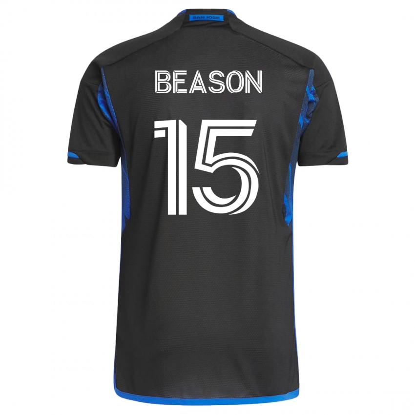 Hombre Camiseta Tanner Beason #15 Azul Negro 1ª Equipación 2023/24 La Camisa México