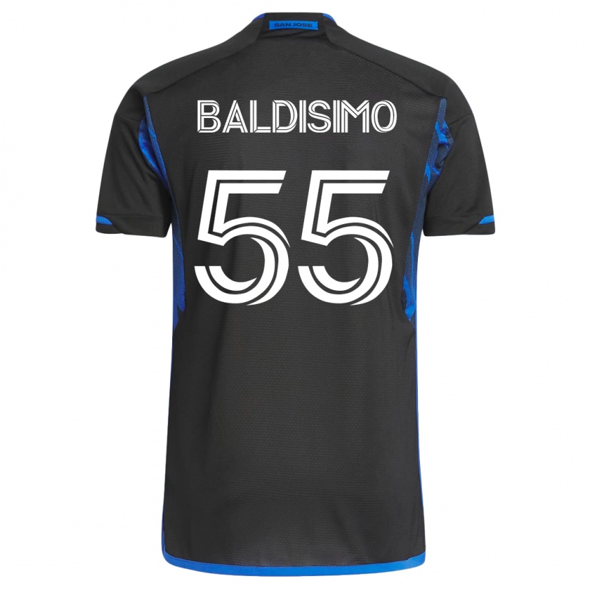 Hombre Camiseta Michael Baldisimo #55 Azul Negro 1ª Equipación 2023/24 La Camisa México