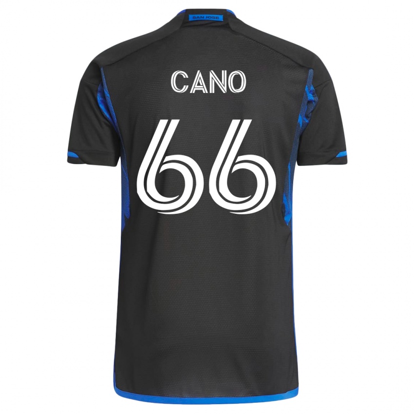 Hombre Camiseta Alejandro Cano #66 Azul Negro 1ª Equipación 2023/24 La Camisa México