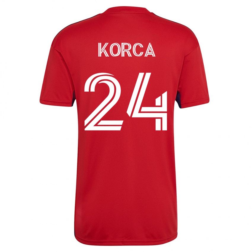 Hombre Camiseta Amet Korca #24 Rojo 1ª Equipación 2023/24 La Camisa México