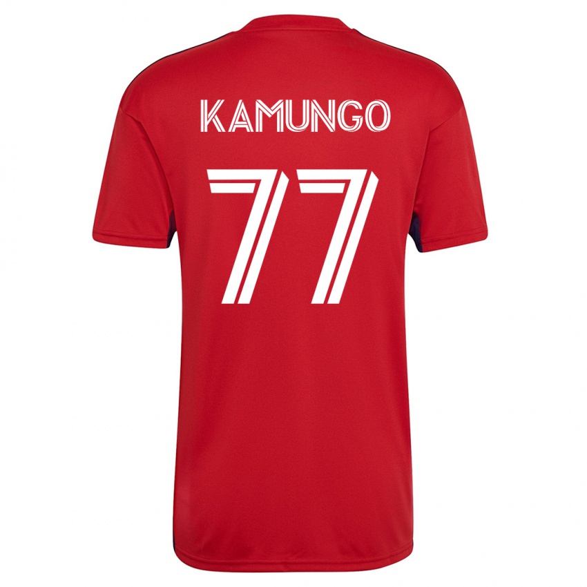 Hombre Camiseta Bernard Kamungo #77 Rojo 1ª Equipación 2023/24 La Camisa México