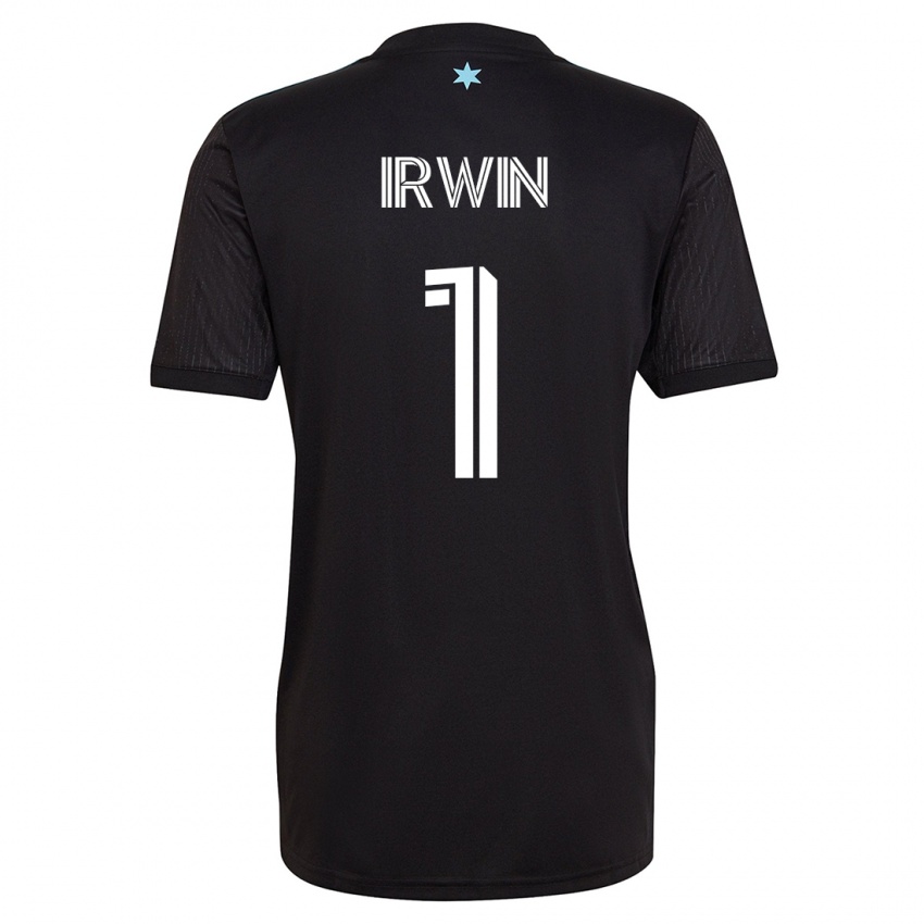 Hombre Camiseta Clint Irwin #1 Negro 1ª Equipación 2023/24 La Camisa México