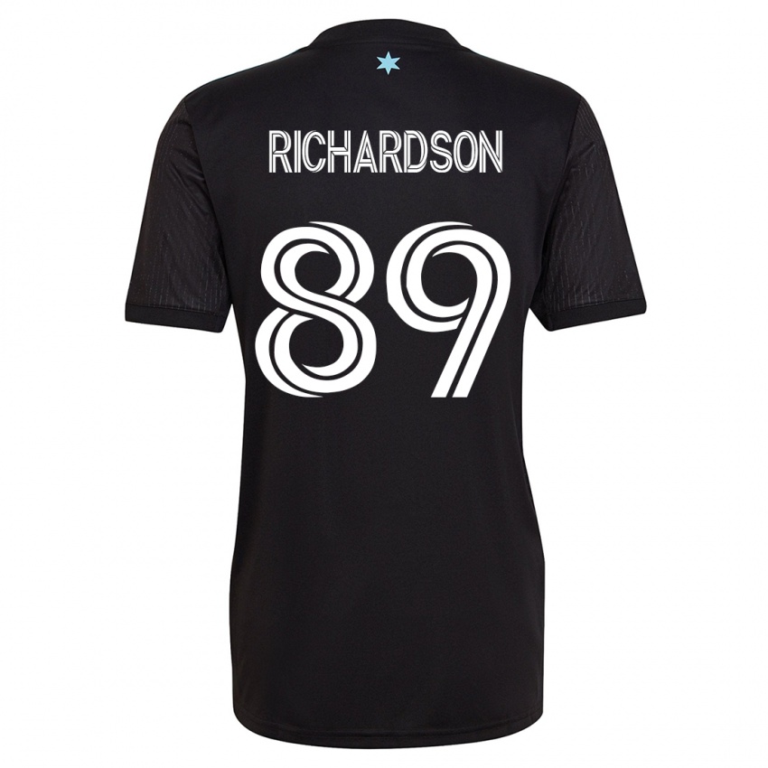 Hombre Camiseta Nick Richardson #89 Negro 1ª Equipación 2023/24 La Camisa México