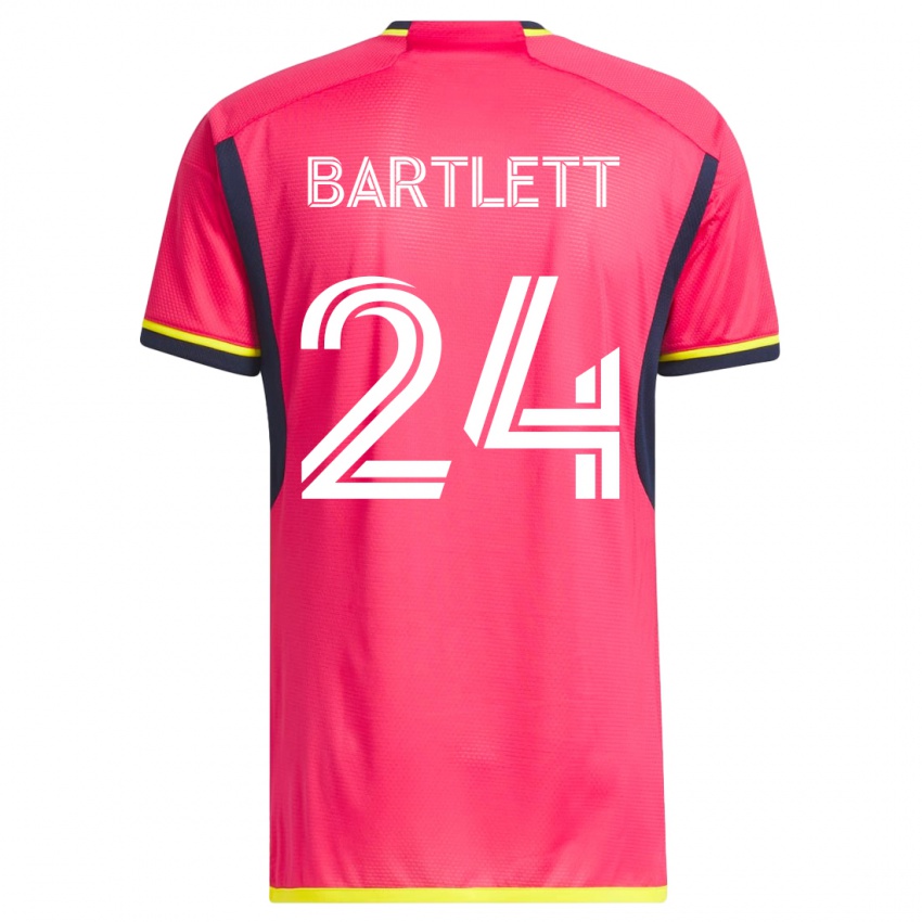 Hombre Camiseta Lucas Bartlett #24 Rosa 1ª Equipación 2023/24 La Camisa México