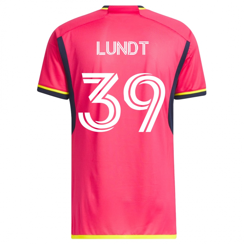 Hombre Camiseta Ben Lundt #39 Rosa 1ª Equipación 2023/24 La Camisa México