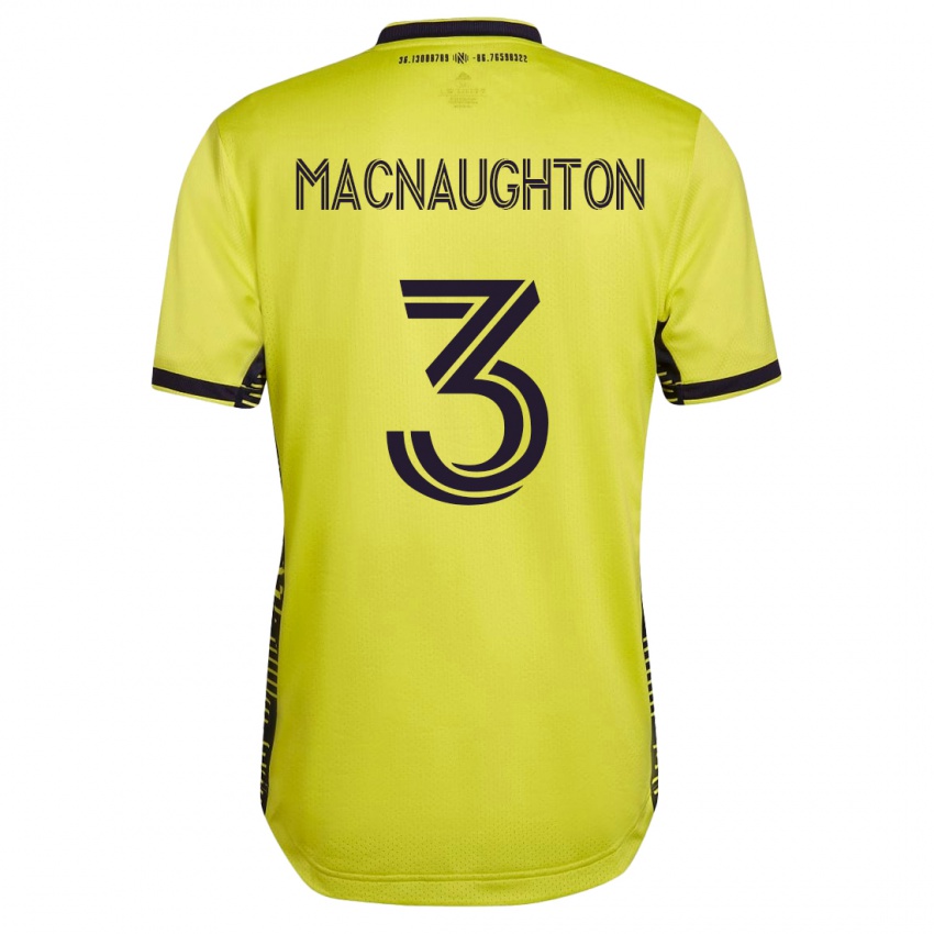 Hombre Camiseta Lukas Macnaughton #3 Amarillo 1ª Equipación 2023/24 La Camisa México