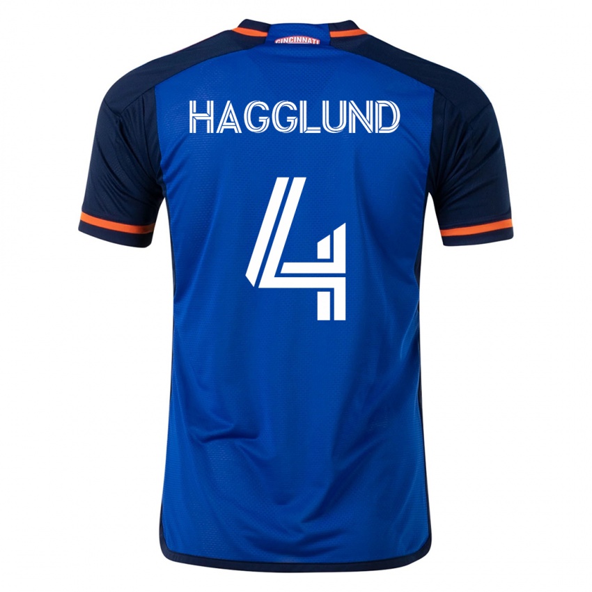 Hombre Camiseta Nick Hagglund #4 Azul 1ª Equipación 2023/24 La Camisa México